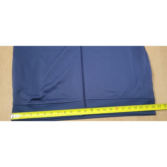 Adidas Track Jacket Mens XL Blue Striped Full Zip Pockets Three Stripe Logo - Picture 10 of 11